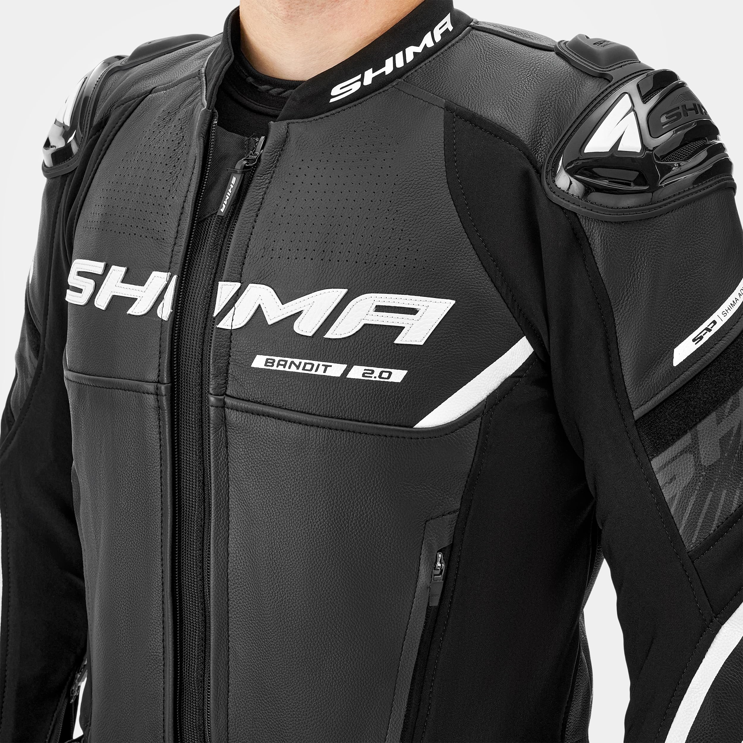 SHIMA Bandit 2.0 Leather Motorcycle Jacket Men AirForce Back Protector Armor Biker Riding Lether Motorbike Sport Bikers - Image 14