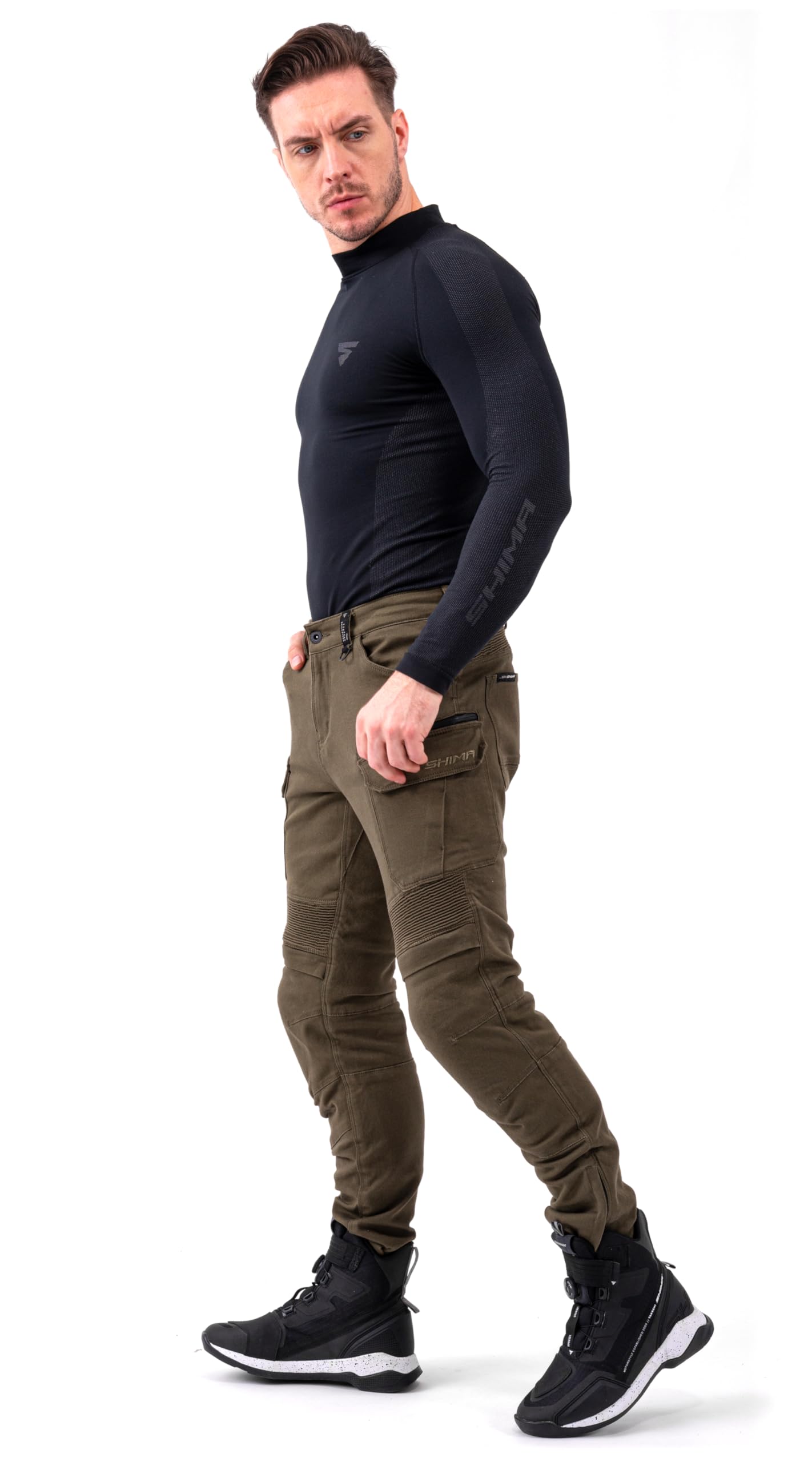 SHIMA Giro 3.0 Motorcycle Pants for Men & Women Airforce Knee Protectors Motorbike Armoured Cargo Lightweight - Image 3