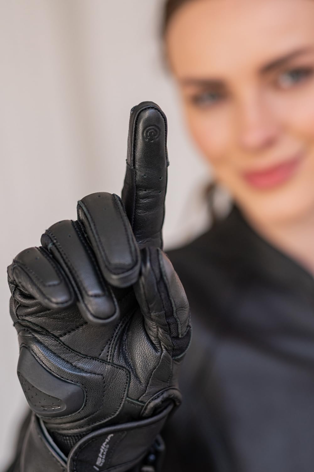 SHIMA MONACO 2.0 Leather Motorcycle Ladies Suit - Black Women Leather Jacket Pants Gloves with Protectors - Image 4