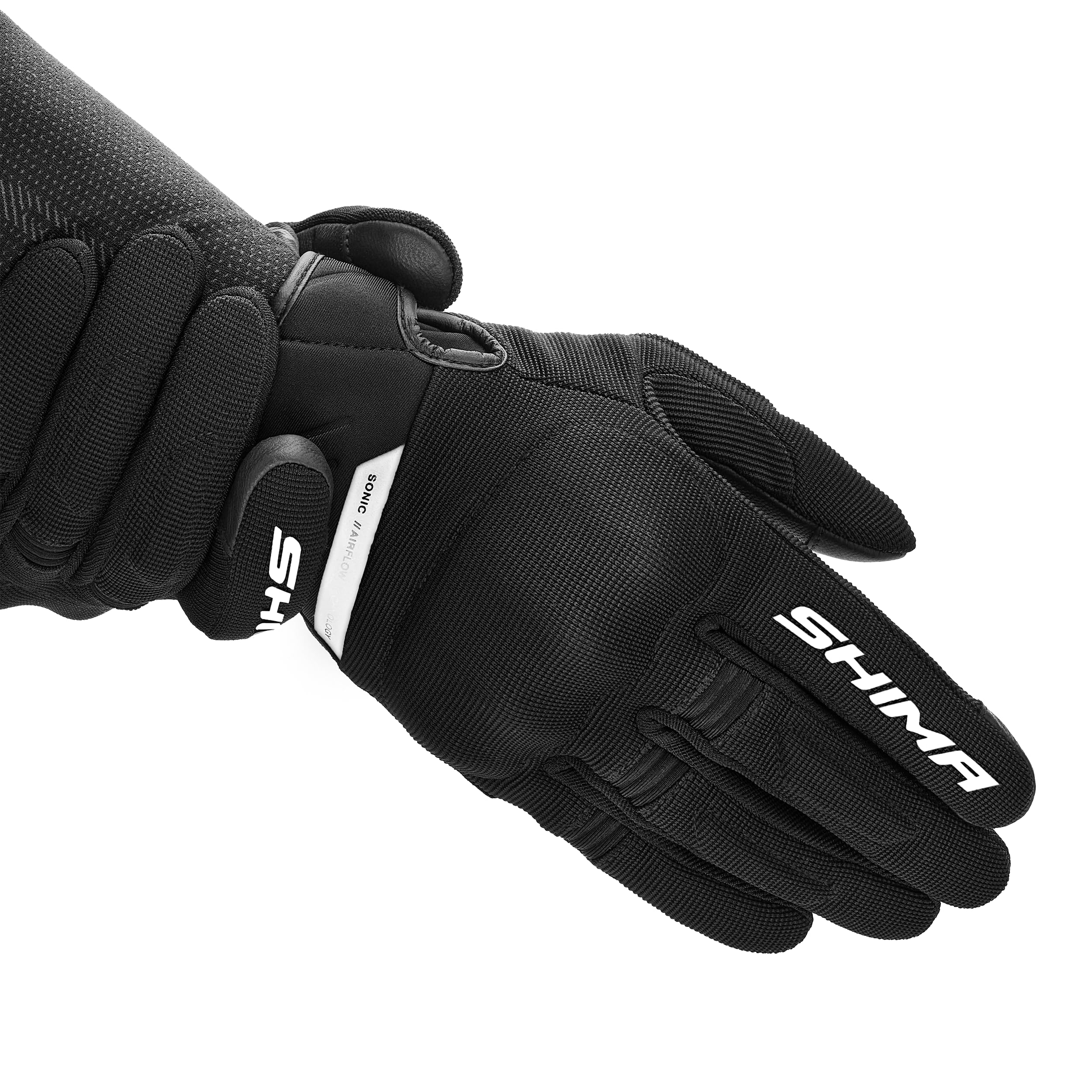 SHIMA Sonic Motorcycle Gloves Men Women Textile Leather Short Summer Biker Armoured Protectors Powersports Motorsport - Image 3