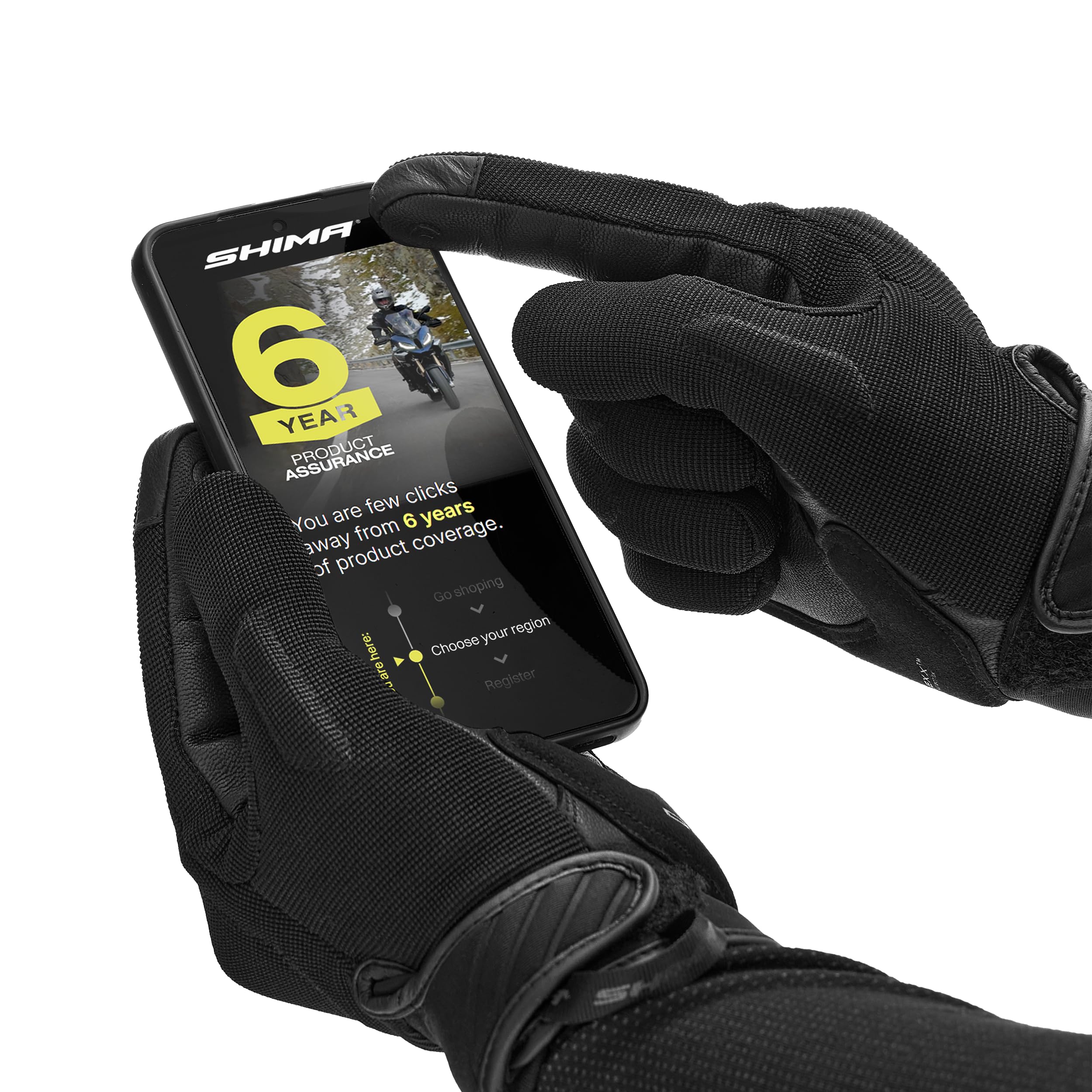 SHIMA Sonic Motorcycle Gloves Men Women Textile Leather Short Summer Biker Armoured Protectors Powersports Motorsport - Image 9
