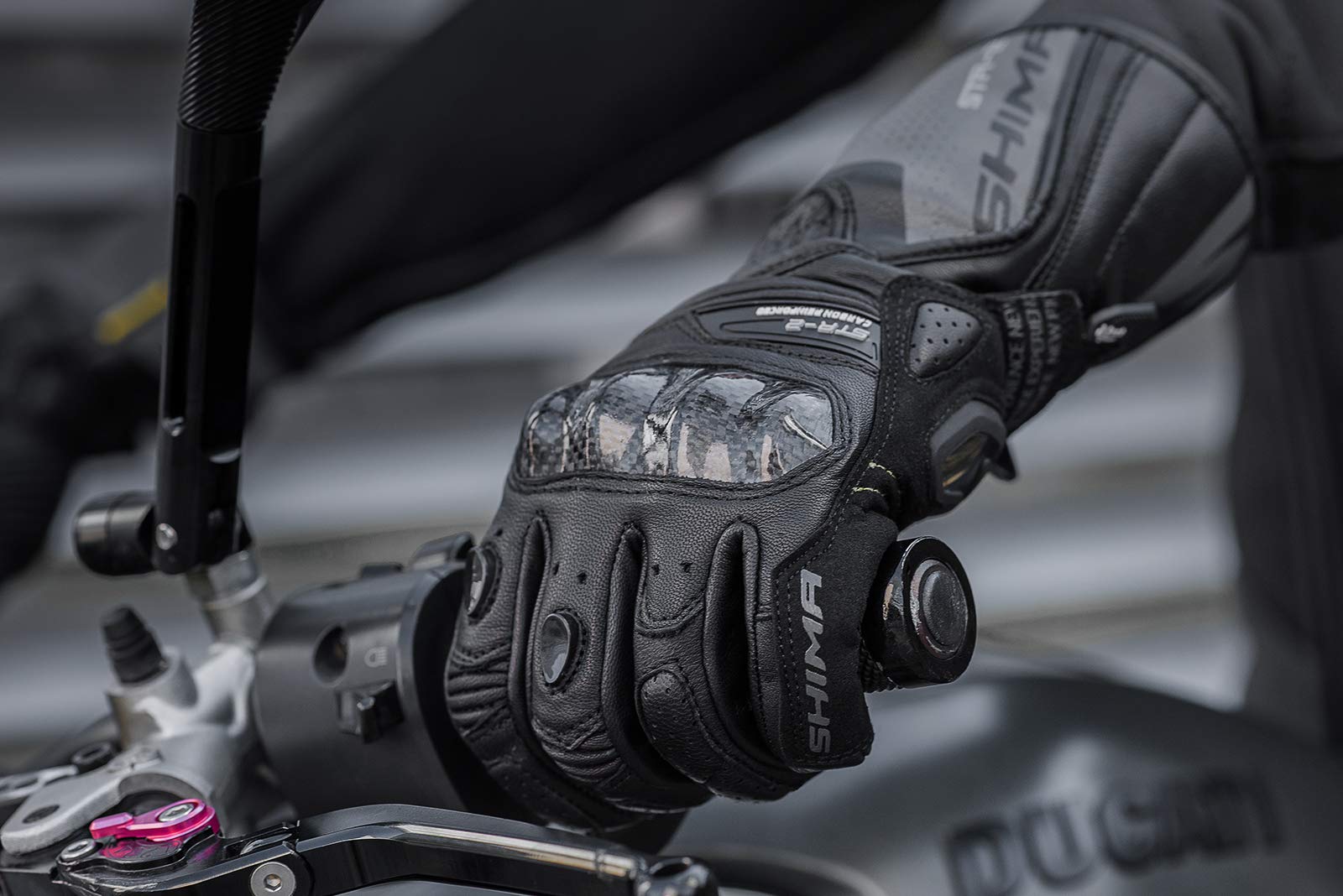 SHIMA STR-2 Motorcycle Gloves Men Leather Biker Armoured Ventilated Protectors Sliders Racing Powersports Motorsport - Image 5