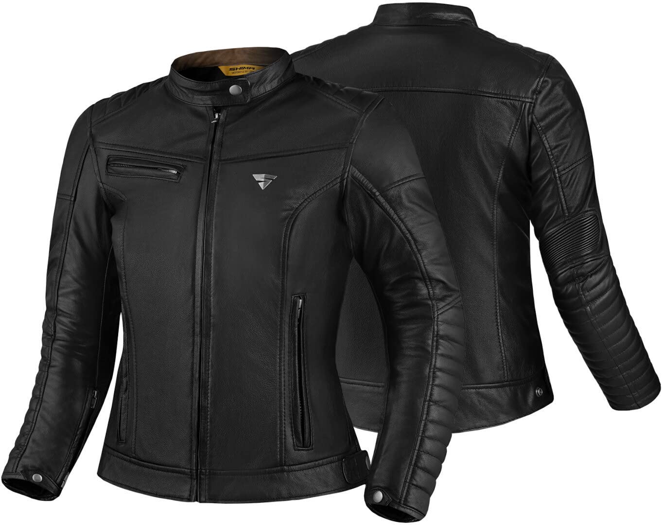 SHIMA Winchester 2.0 Motorbike Jackets for Women AirForce Back Protector Armour Riding Leather Motorcycle Jacket Summer Bikers Ventilated Armoured Bike Motorcycles (Womens, Black, L) - Image 5