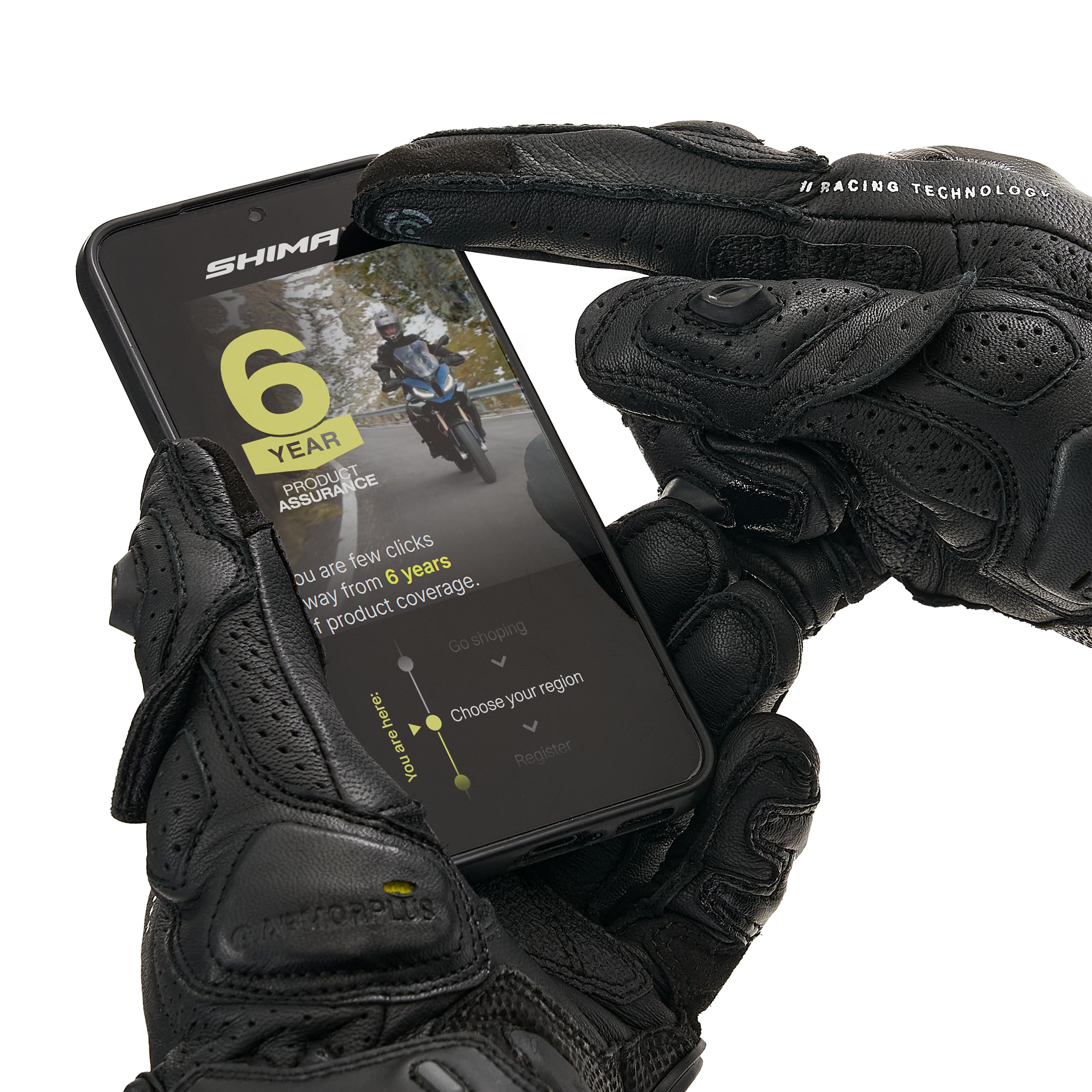 SHIMA XRS-3 Motorcycle Gloves Men Leather Long Biker Armoured Protectors Moto Sliders Racing Powersports Motorsport - Image 9