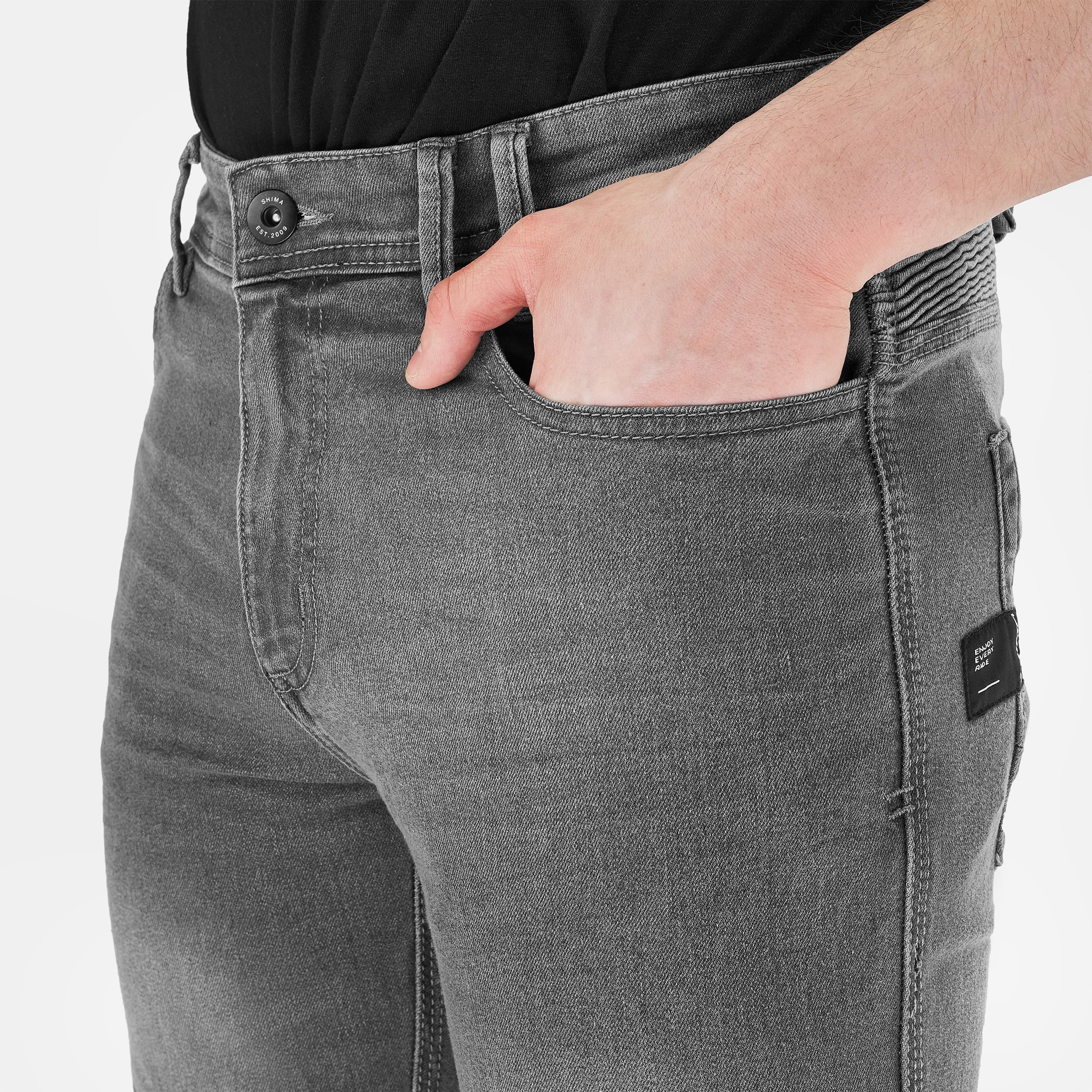 SHIMA Zenith Motorcycle Jeans for Men Women GFLEXX Knee Protectors Motorbike Mens Armoured Trousers Lightweight Bike - Image 8